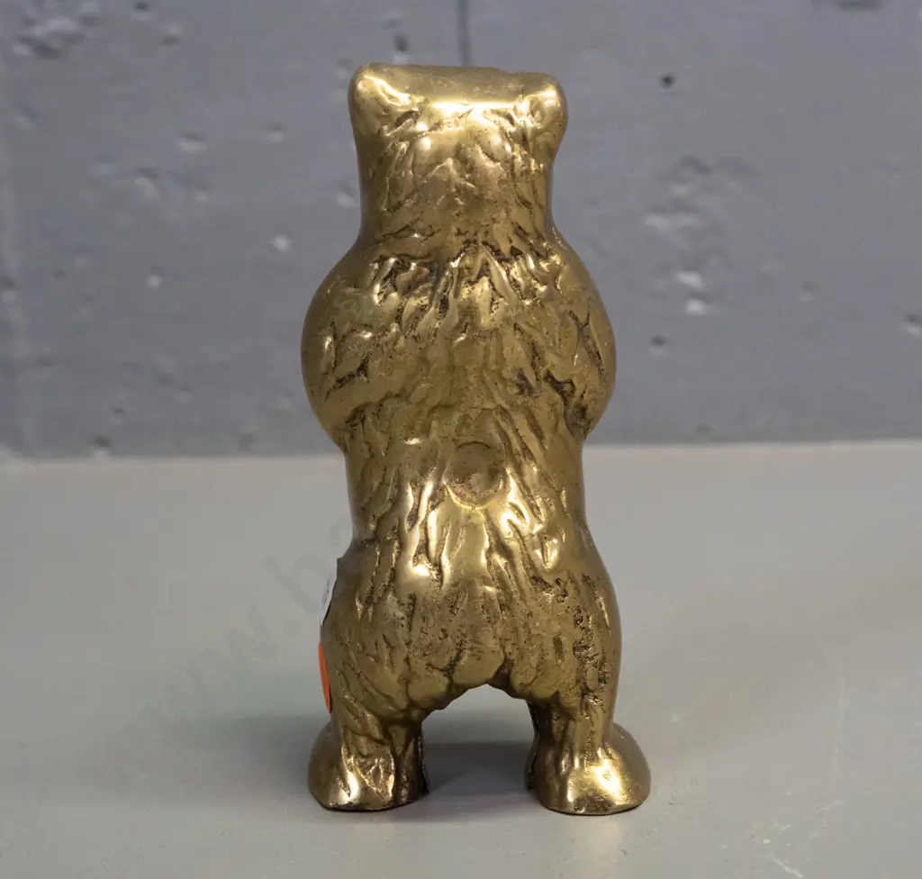solid cast brass standing bear figure H-140 Image 1++
