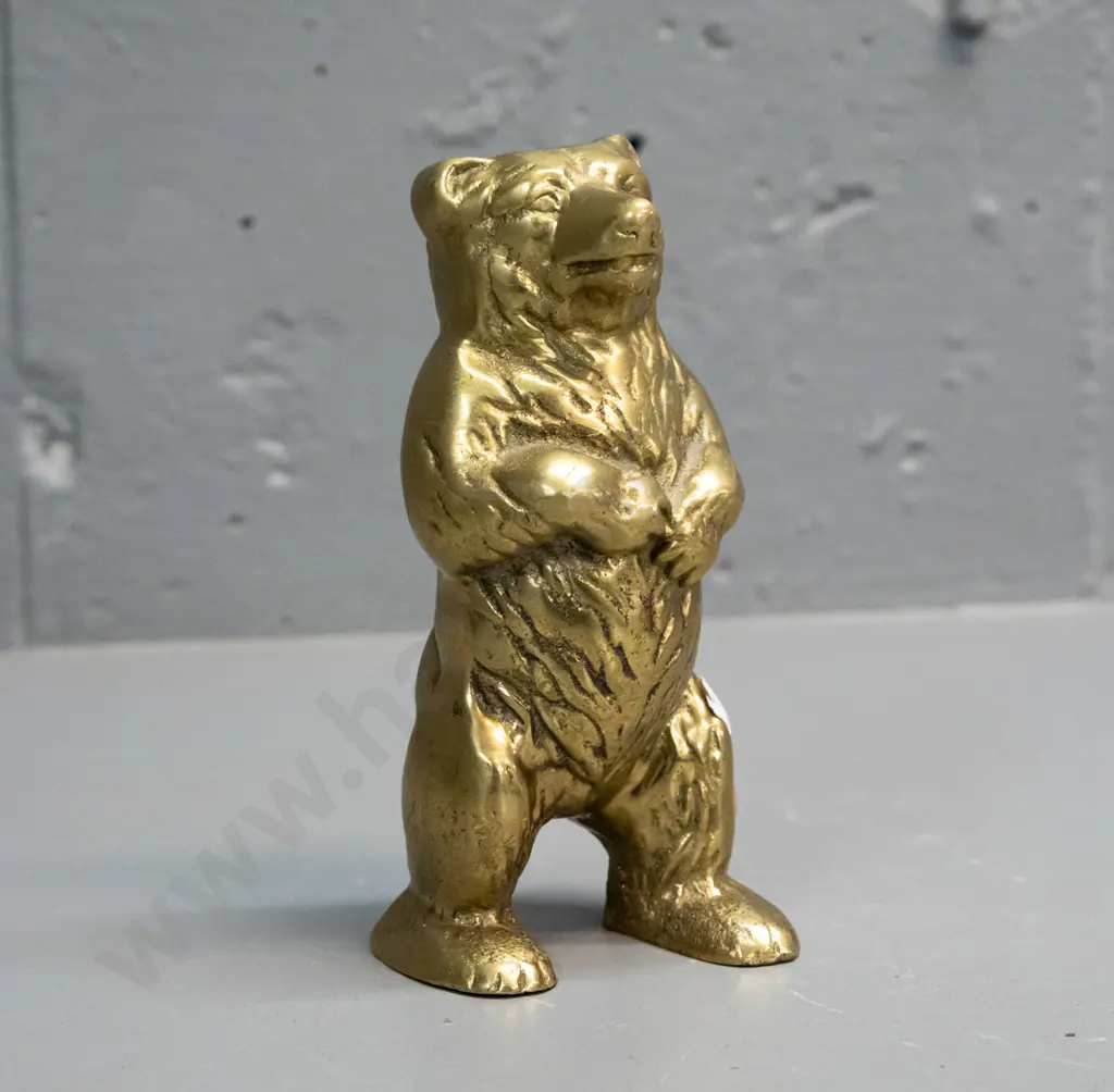 solid cast brass standing bear figure H-140 Image 1++