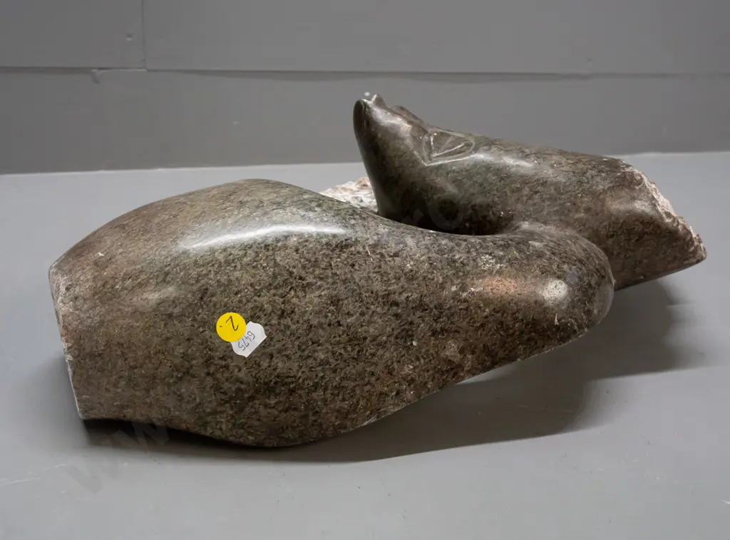 Serpentine/Soapstone(?) stone carving, Shona Tribe Zimbabwe H-480 W-230 D-130 Image 1++