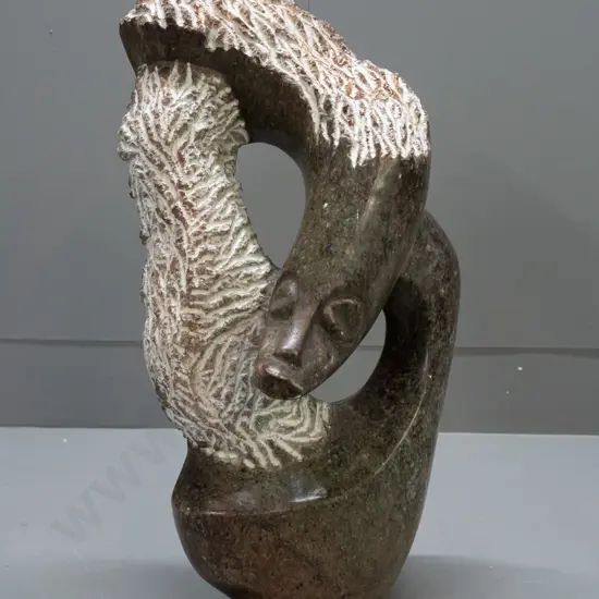 Serpentine/Soapstone(?) stone carving, Shona Tribe Zimbabwe H-480 W-230 D-130