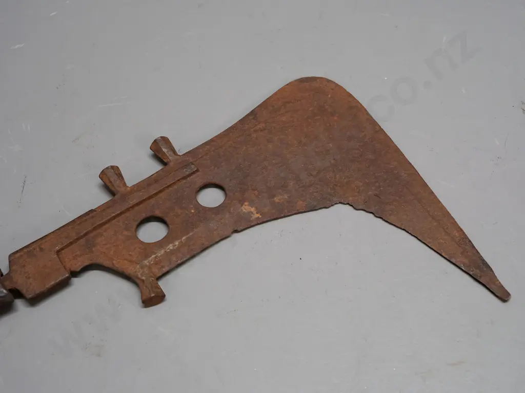 ceremonial Ikul knife - Democratic Republic of Congo. With carved figural handle, has corrosion and pitting L-370 Image 1++