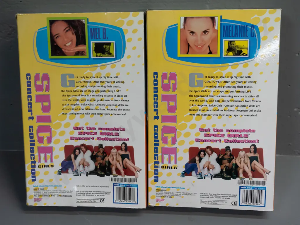 Spice Girls Concert Collection figures in original boxes with accessories - Galoob Toys - 1998 Mel C. and Mel B. Image 1++