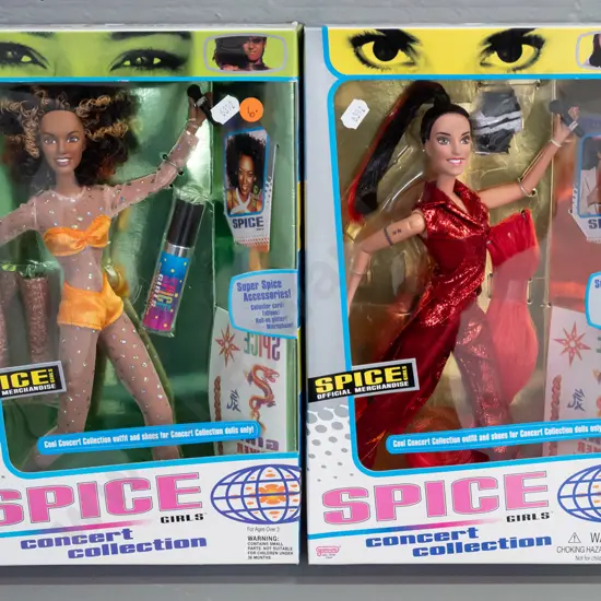 Spice Girls Concert Collection figures in original boxes with accessories - Galoob Toys - 1998 Mel C. and Mel B.