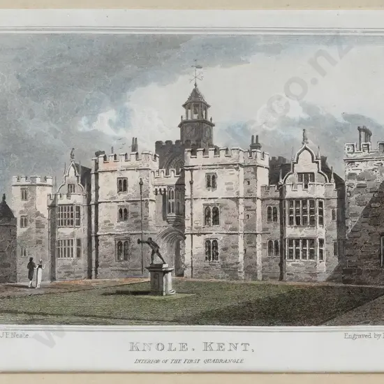 framed vintage print "Knole, Kent" H85 W120