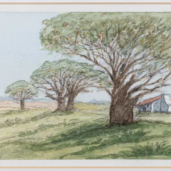 Lieb - framed watercolour - landscape H100 W150