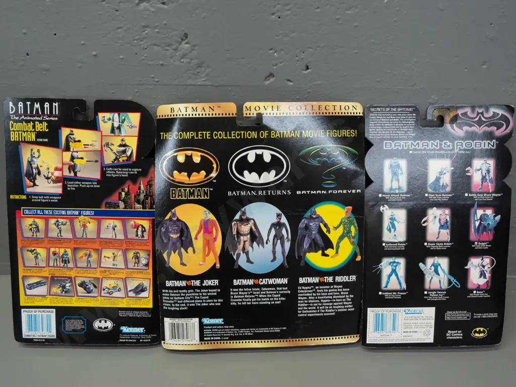 3 Batman series figures - 1997 Kenner Batman VS Catwoman figure set, 1992 Animated Series Batman & 1997 Kenner "Batman Image 1++