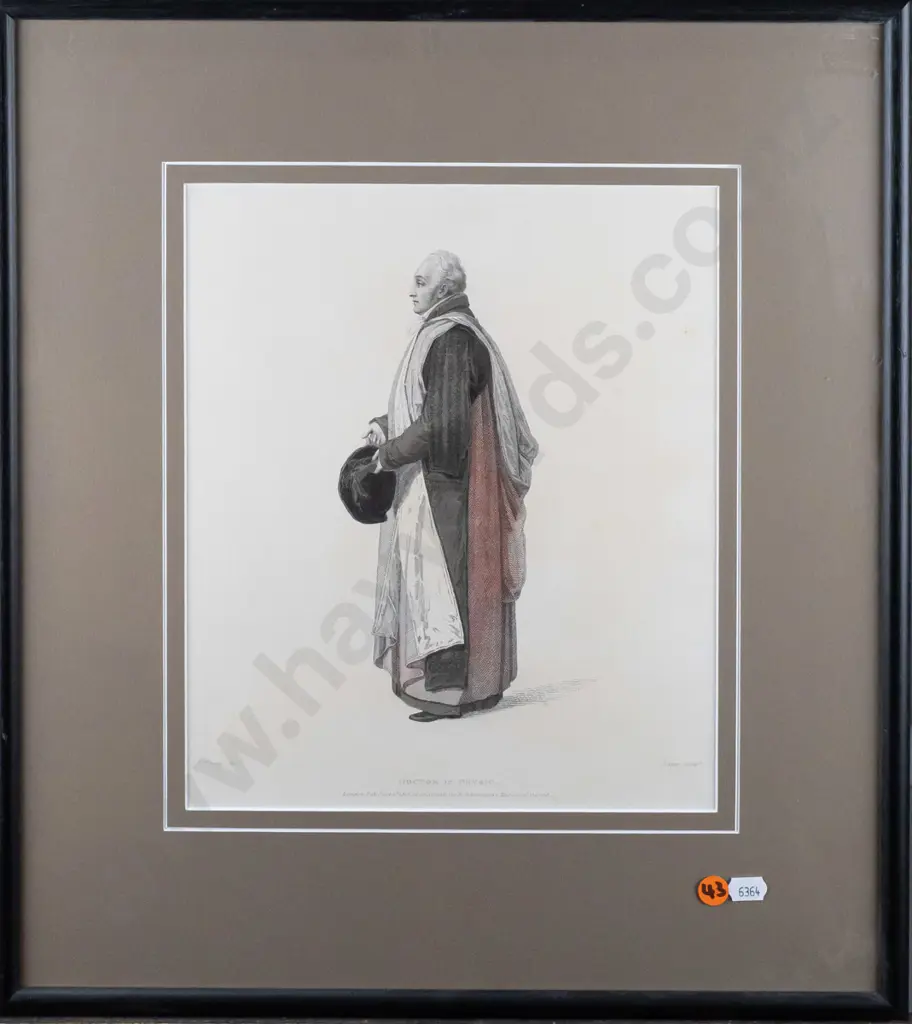 framed vintage print "Doctor In Physic" H290 W240 Image 1++