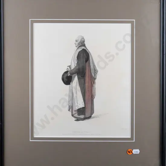 framed vintage print "Doctor In Physic" H290 W240