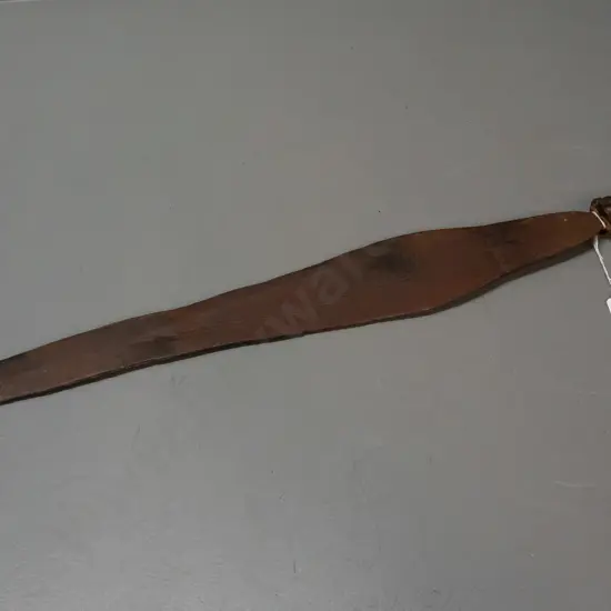 short sword, Ngombe tribe, Democratic Republic of Congo - split to wooden handle, corrosion and chipping to blade L-670