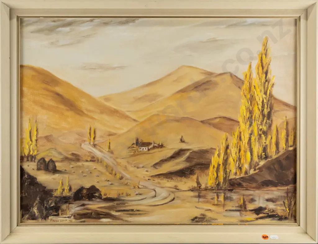 Fred Elder - framed oil on board - Altrive, Gore H440 W590 Image 1++