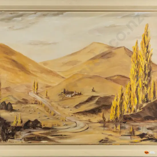 Fred Elder - framed oil on board - Altrive, Gore H440 W590