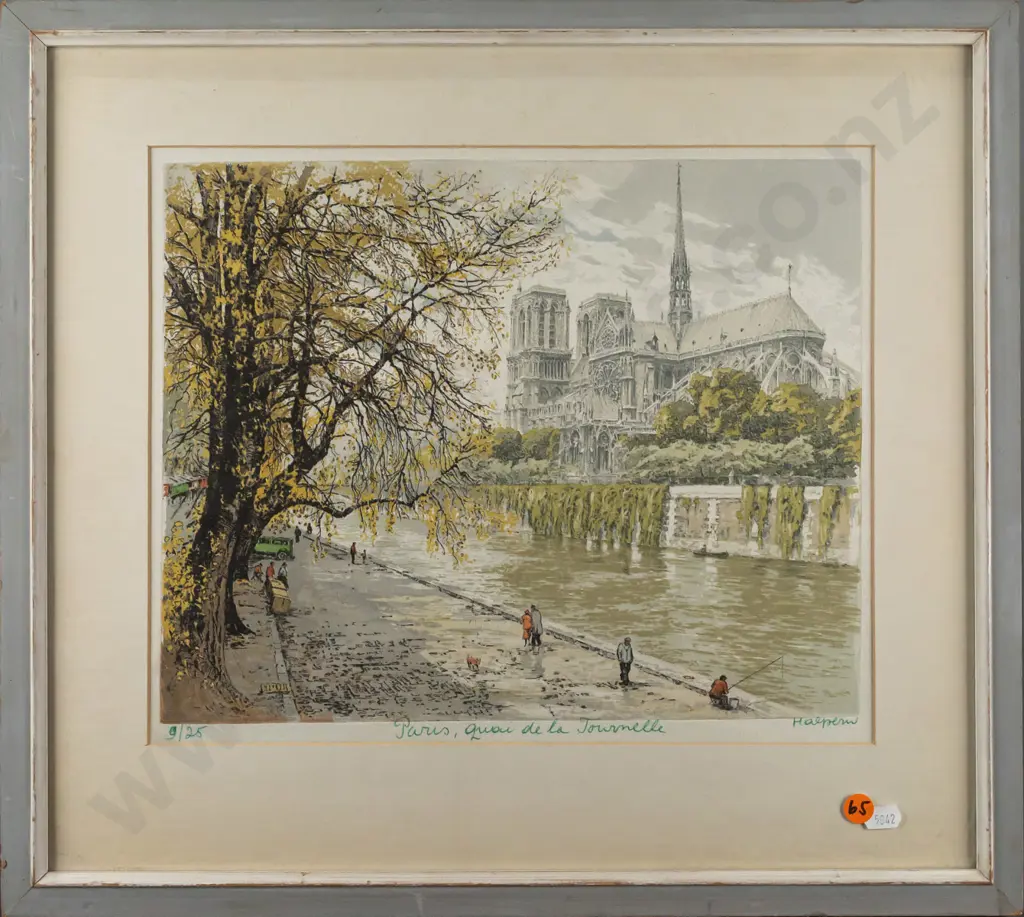 Halpern - framed ltd edition print 9/25 - Paris H260 W330 Image 1++