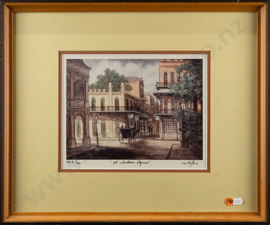 McCaffery - framed ltd edition print 148b/750 "At Jackson Square" H170 W220 Image 1++