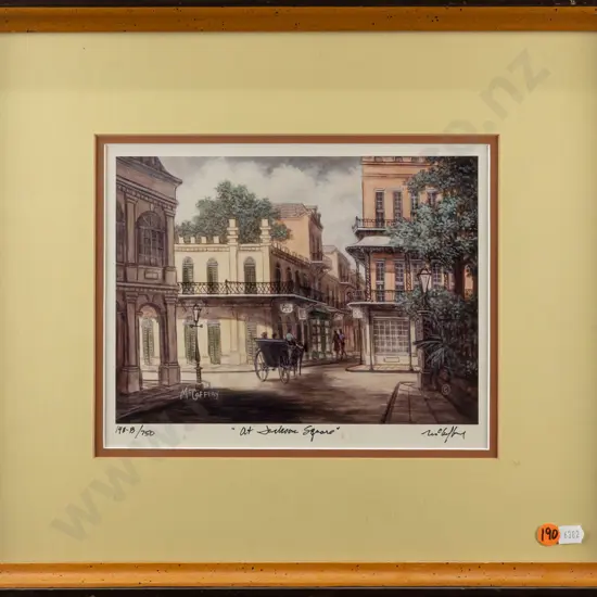 McCaffery - framed ltd edition print 148b/750 "At Jackson Square" H170 W220