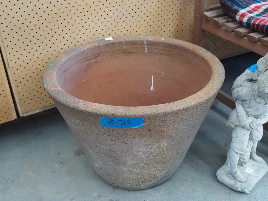 large concrete garden planter H400 Diam550 Image 1++