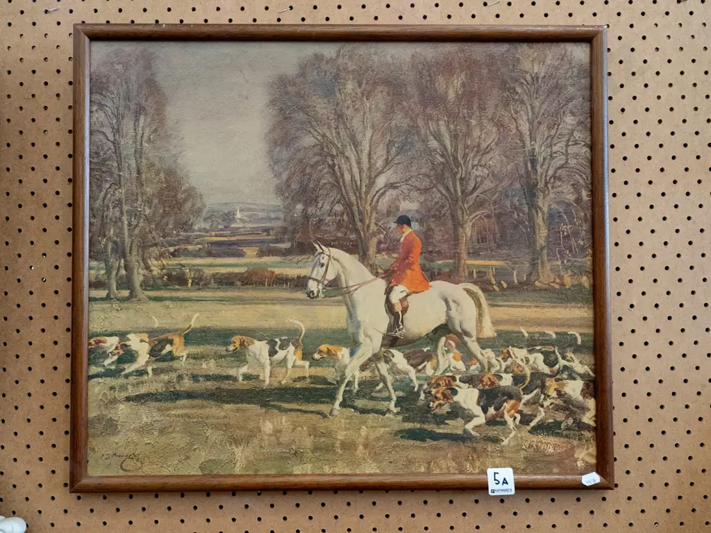 framed hunting print Image 1++