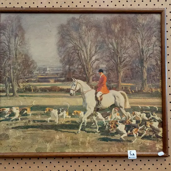framed hunting print