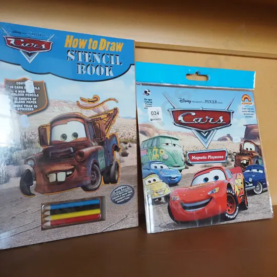 Disney pixel cars game and stencil book