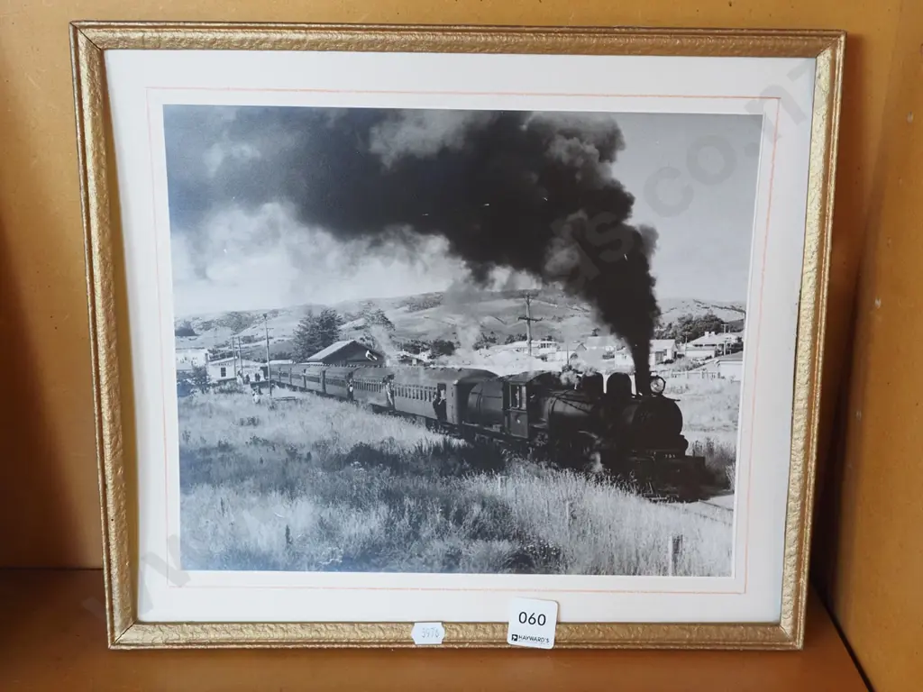 poorly framed print - steam train Owaka Image 1++