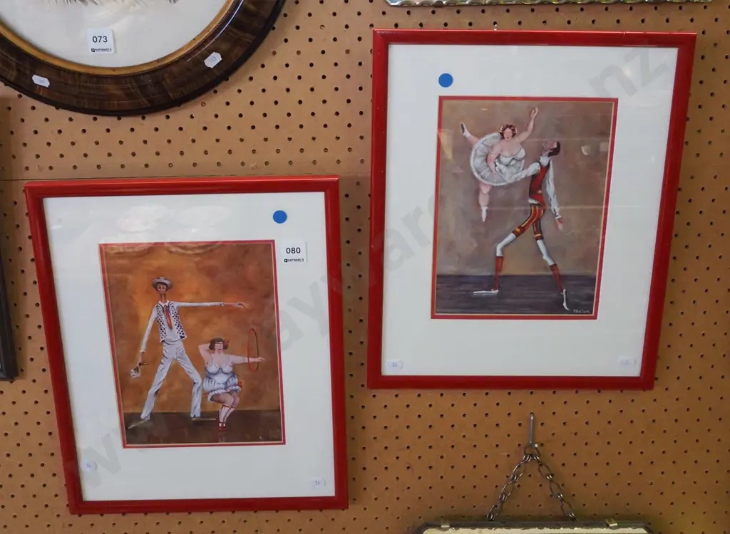 2x prints - performers - blue dots Image 1++