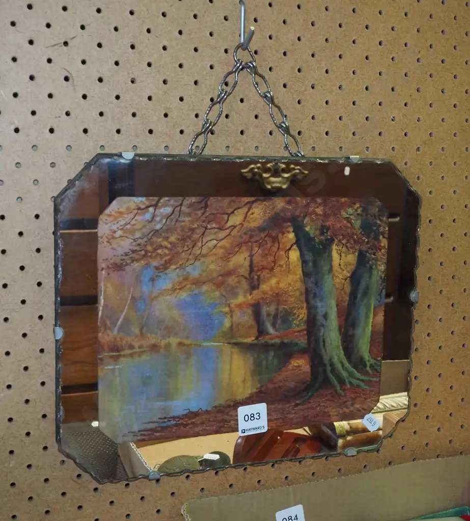 mirror framed print - autumn trees by pond Image 1++