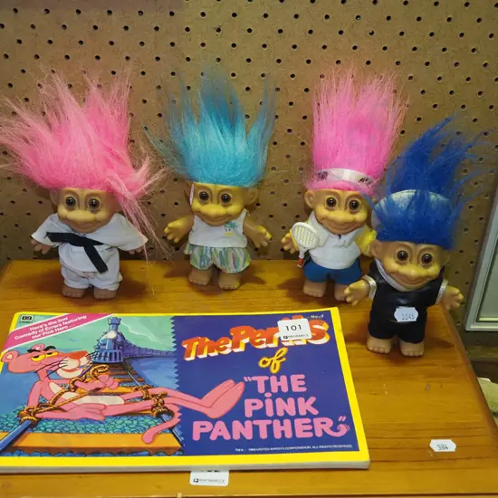 comic book, 4x troll toys