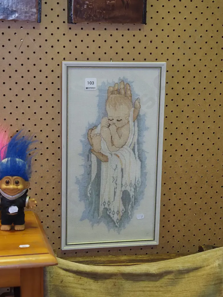 framed needlework - baby Image 1++