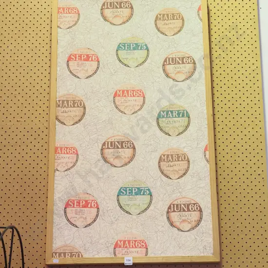 framed print - map and labels