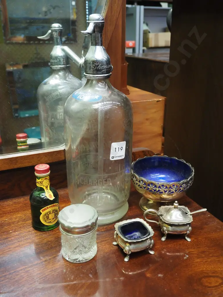 soda syphon, spirit miniature, open salt etc Image 1++