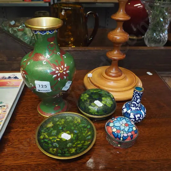 assorted cloisonne ware H190