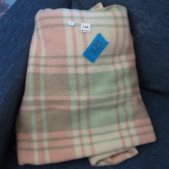 checked woollen blanket