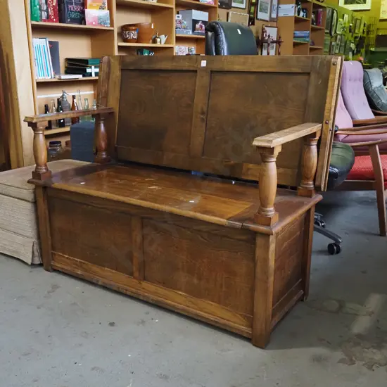 beech bench seat/storage chest/table H750 W1180 D560 (table)