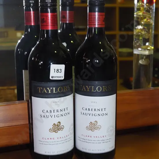 2x bottles Taylors Clare Valley cabernet sauvignon 2003, 2005