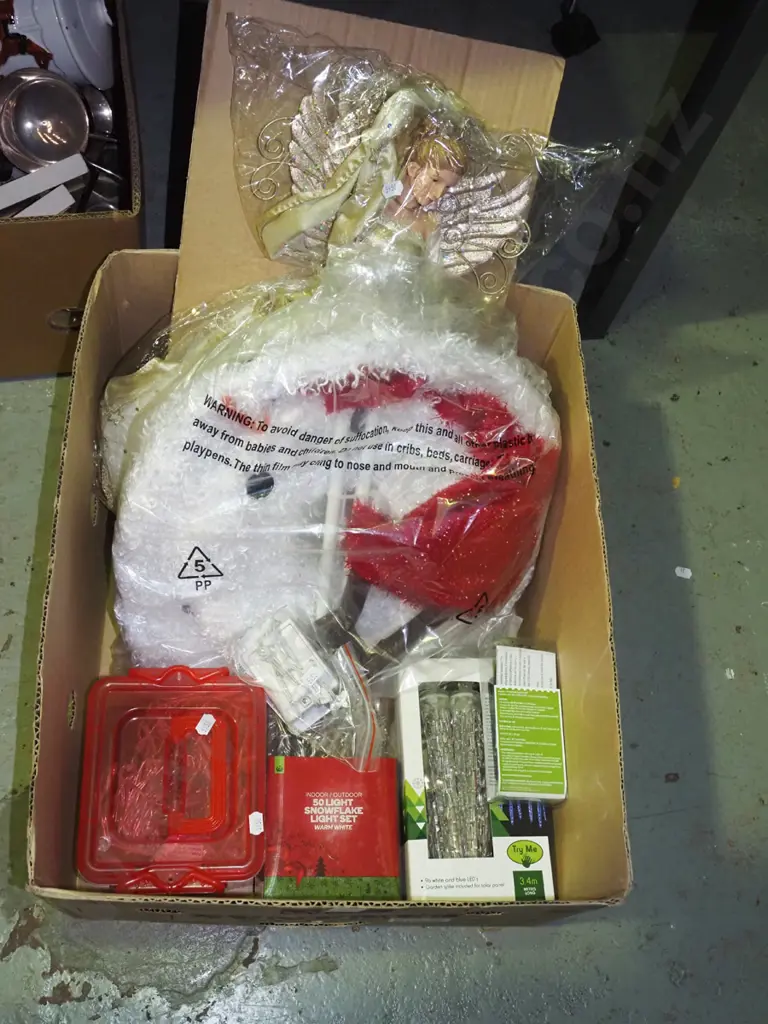 box; Xmas lights, other decorations Image 1++