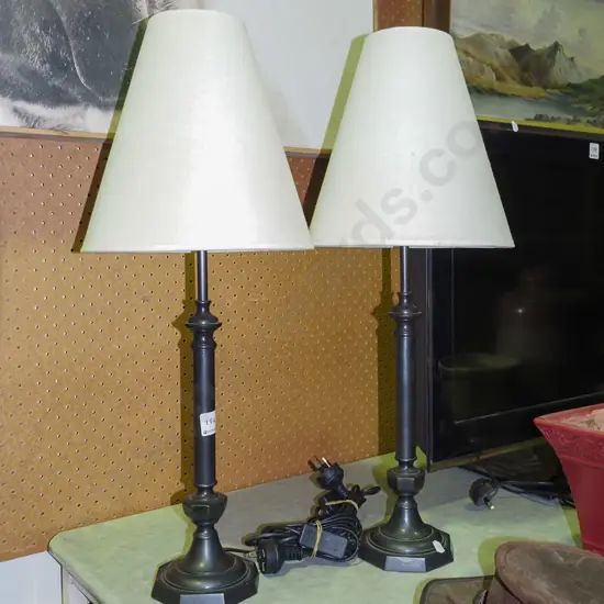 pair of metal based table lamps H640
