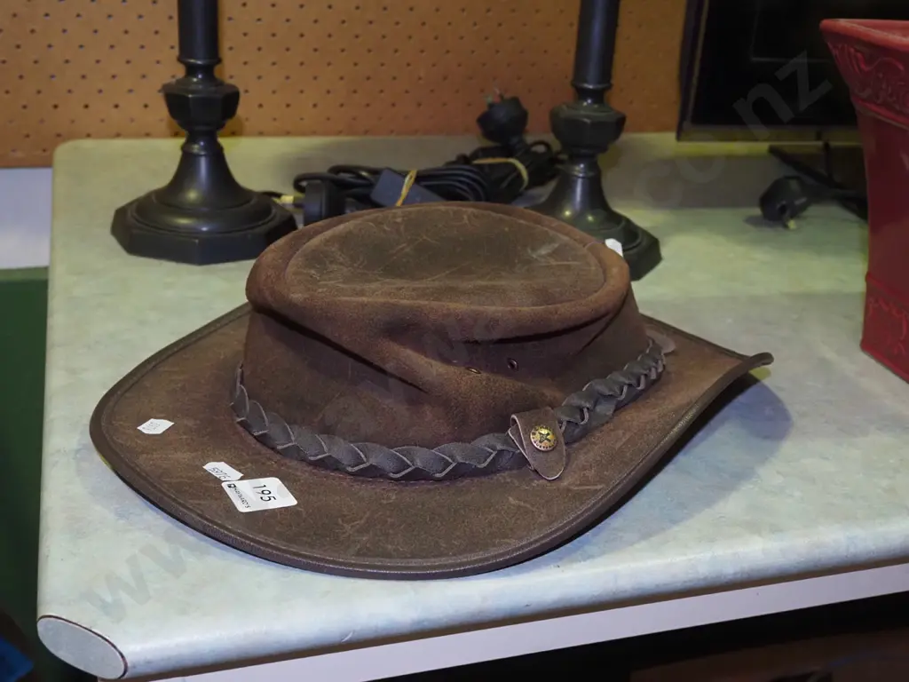 leather stockmens hat size XL Image 1++