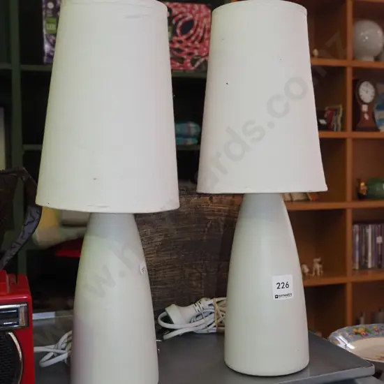pair of ceramic based table lamps H390