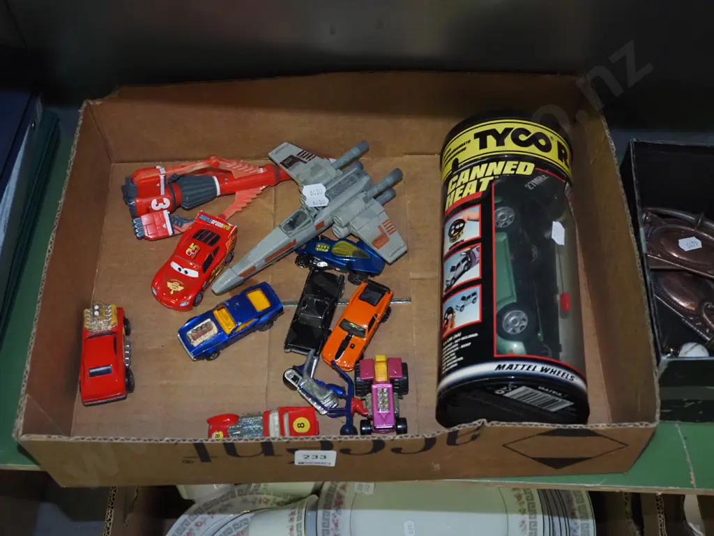 box; various toy vehicles Image 1++