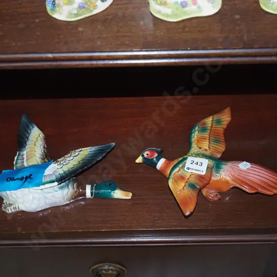 wall mounted pheasant, duck - repair to neck