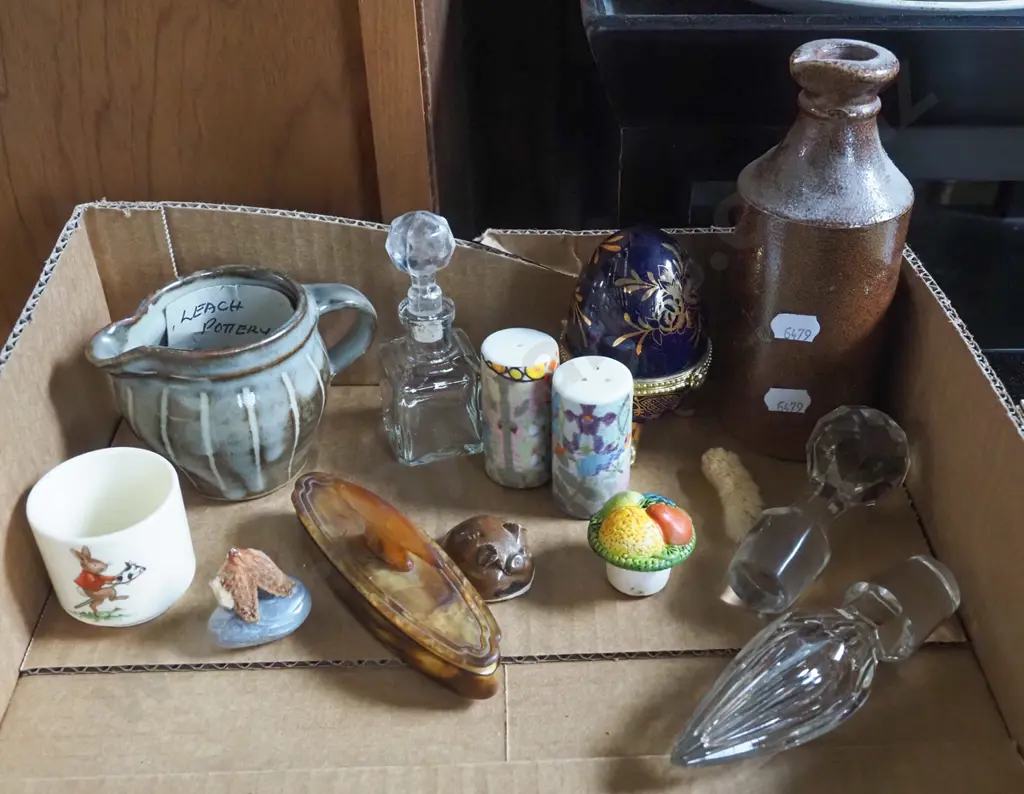 box; creamer, ink bottle, bunnykins egg cup etc Image 1++