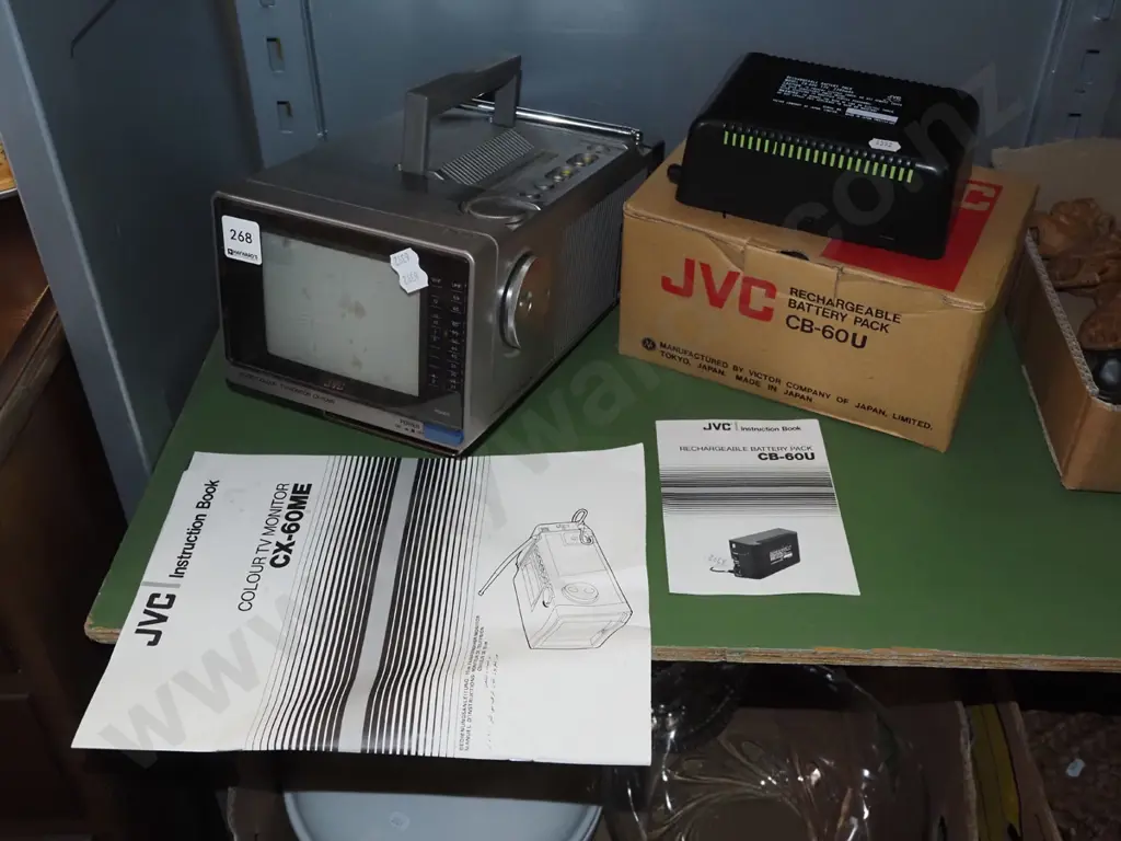 portable JVC TV with rechargable battery pack Image 1++
