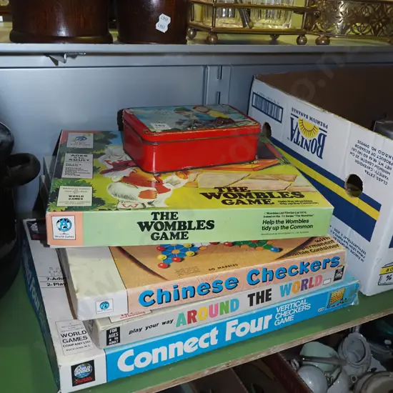 board games, retro tin
