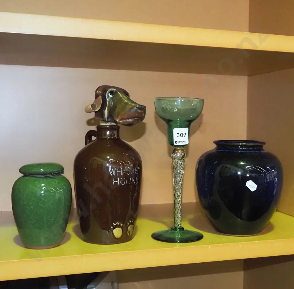 ginger, whisky decanter, stemmed glass etc Image 1++