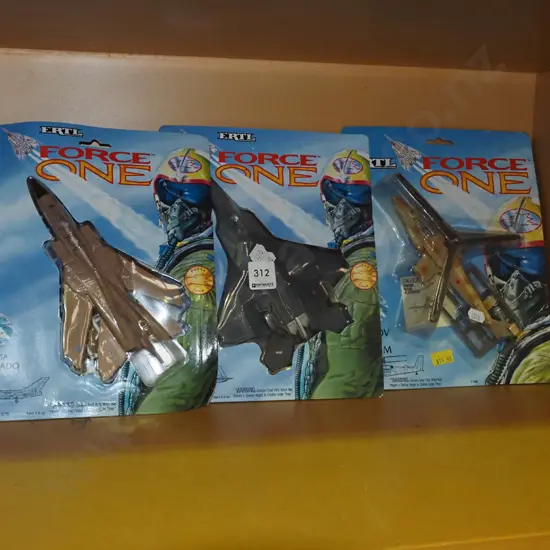 3x carded diecast military aircraft