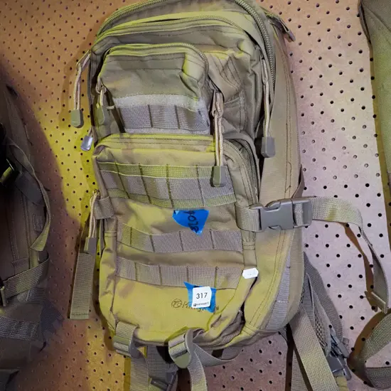 small military style backpack
