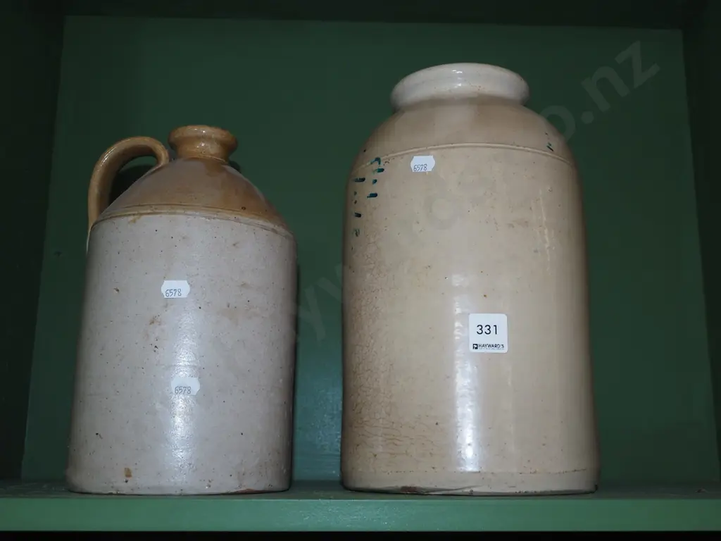 stone ware storage crock and bottle H310 Image 1++