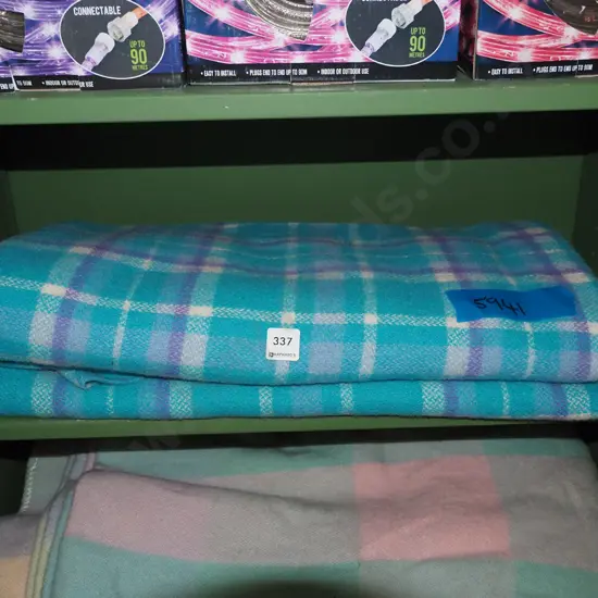 checked woollen blanket