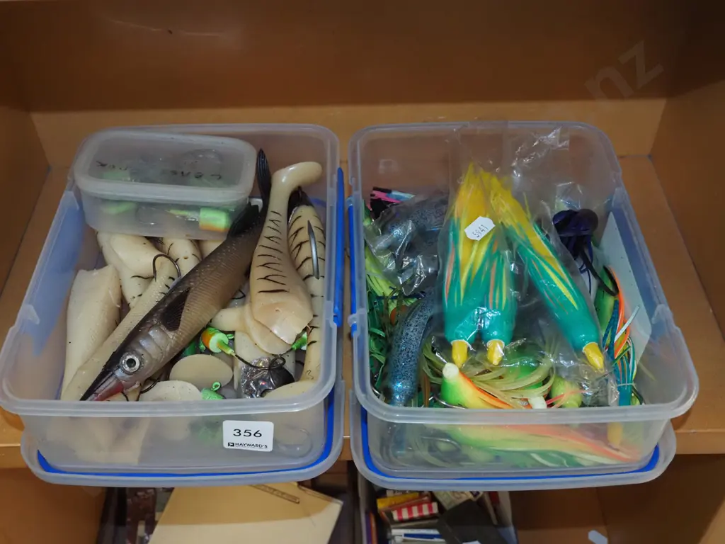 2x plastic containners of fishing lures Image 1++
