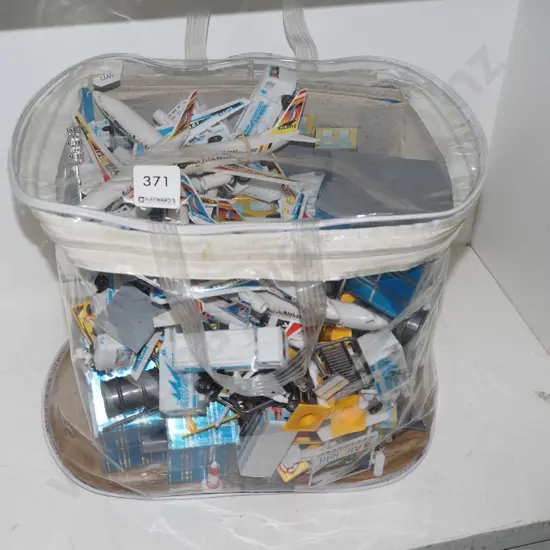 bag; numerous airport toys; layout, planes etc