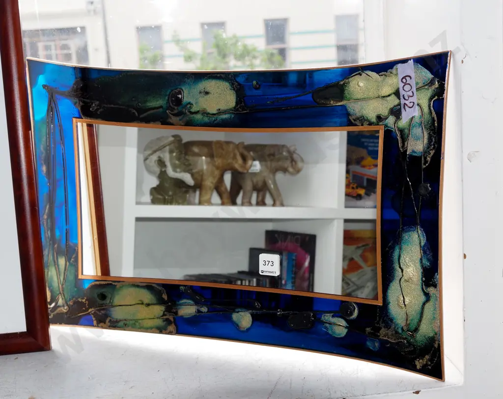 coloured glass wall mirror Image 1++